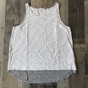 Vince striped colorblock cotton tank top
